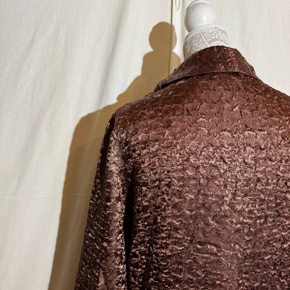 Magic scarf company // brown textured longline blazer jacket size xl-2x - Picture 5 of 8